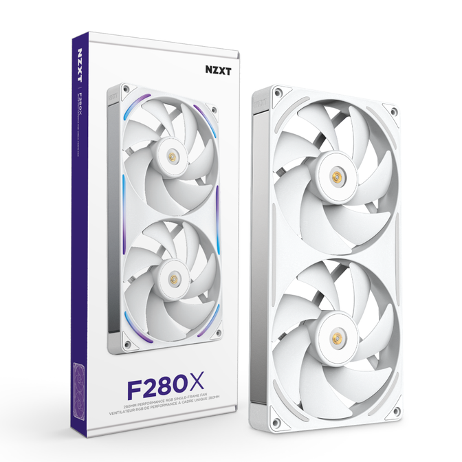 Ventilador NZXT F280X Perfomance RGB Single-Frame Blancas - Duplo Vent&iacute;lador 140mm (280mm) image number 16