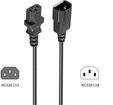 Cable Prolongador de Alimentaci&oacute;n Ewent EC1915 VDE C14-C13 Macho/Hemea 5m Negro image number null