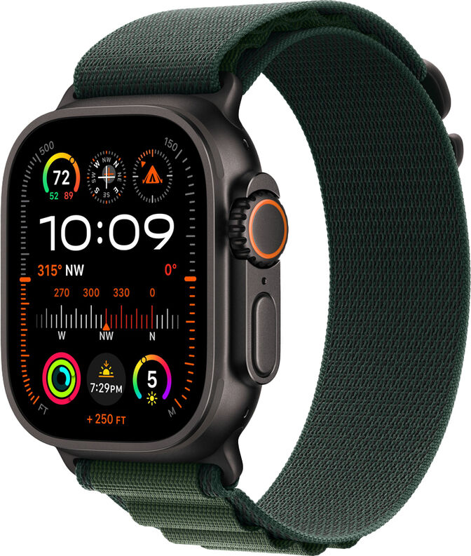 Smartwatch Apple Watch Ultra 2 GPS + Cellular 49mm Tit&acirc;nio Negro c/ Loop Alpine Verde Oscuro - S image number 1