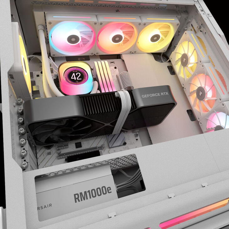Fuente Alimentación Modular Corsair RMe Series RM1000e 1000W 80 Plus Cybenetics Gold ATX3.1 - PCIe 5.1 Blanca image number 11