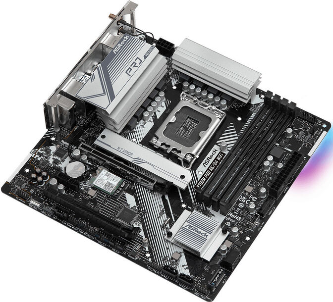 Asrock B760M Pro RS/D4 WiFi Intel B760 LGA 1700 micro ATX image number 2