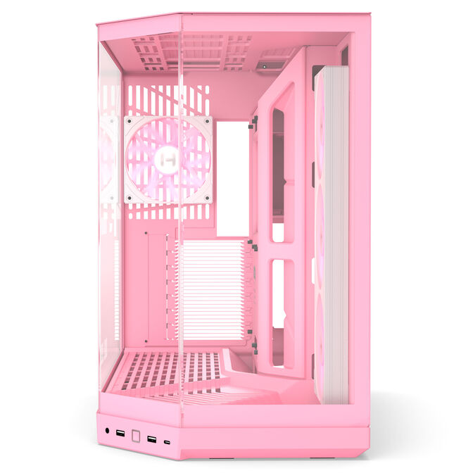 Caja E-ATX Hyte Y50 Vidrio Templado Strawberry Milk image number 3