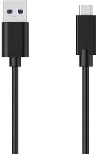 Cable USB 3.1 Gen1 5Gbps 3A, USB-C/M-A/M, Negro, AWG28, 1.8 M