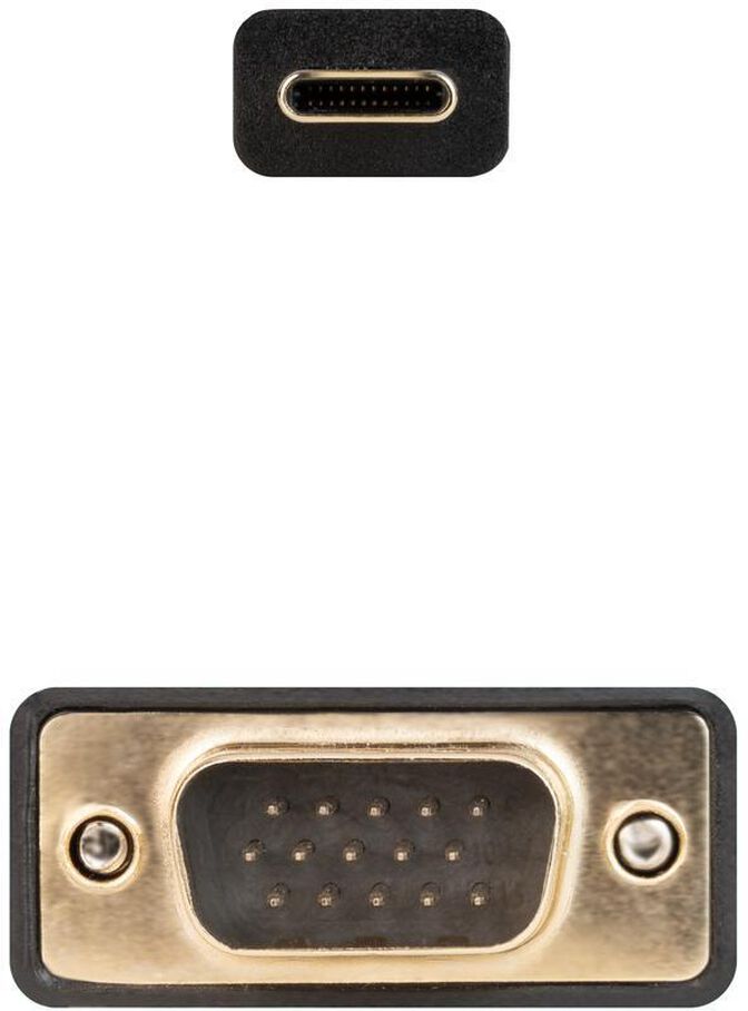 Cable Conversor Nanocable USB-C > VGA 1.8 M Negro image number 2