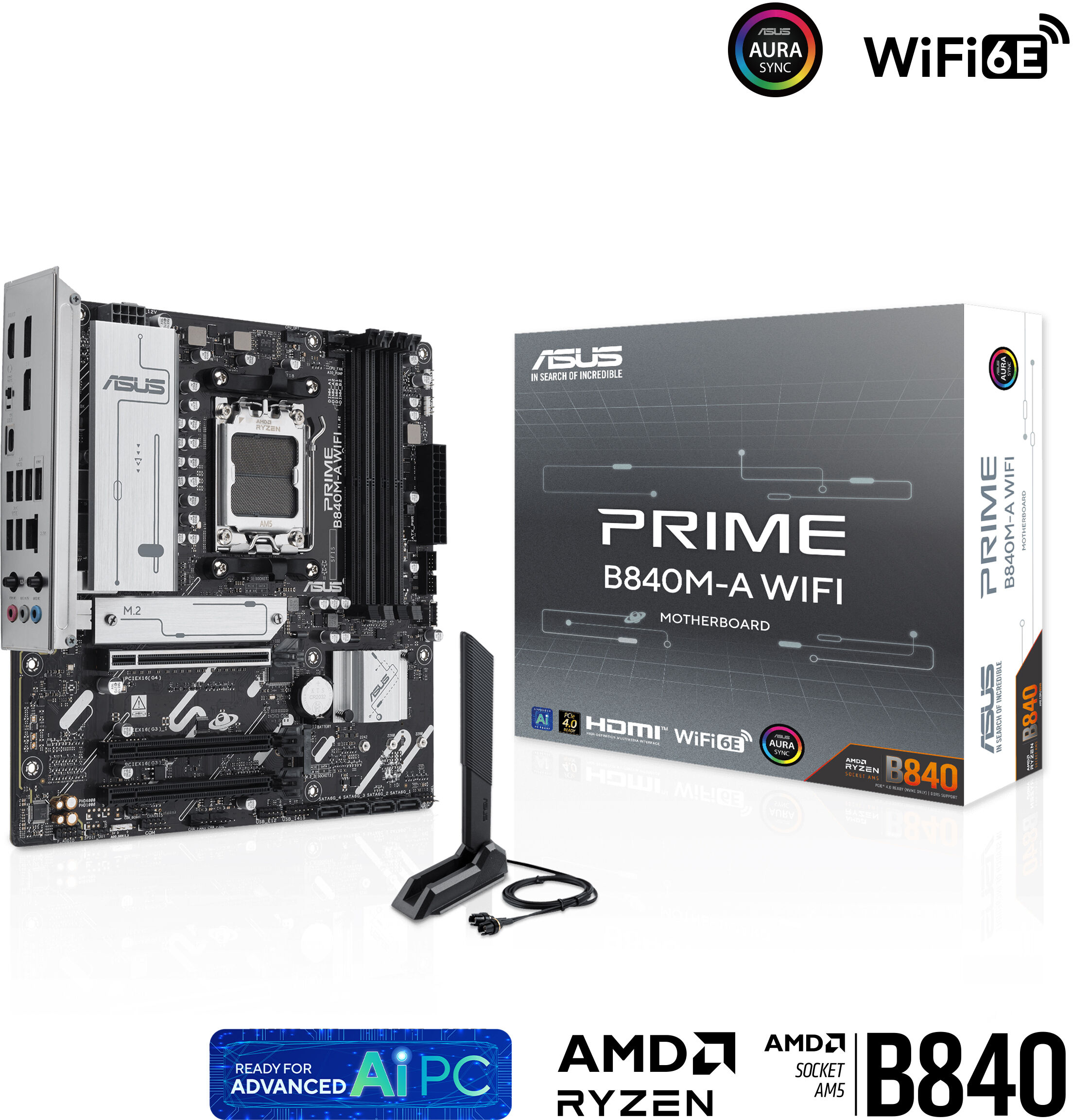 Placa Base Asus PRIME B840M-A WiFi