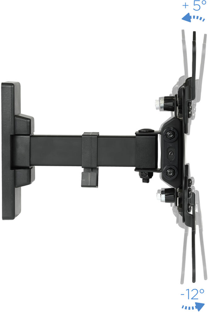 Soporte de Pared Tooq Tilt e GiRat&oacute;nrio 2 Pivots 13" a 42" 190mm Max. 20kg Negro image number 1