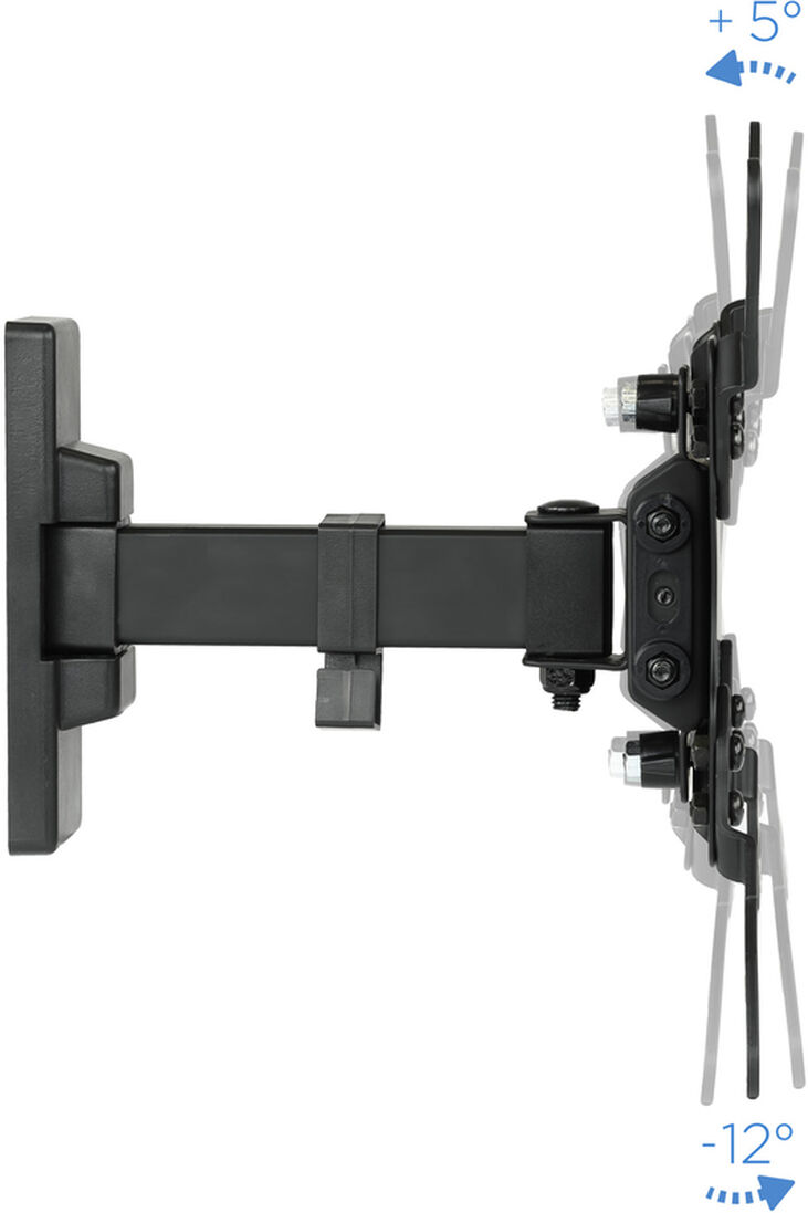 Soporte de Pared Tooq Tilt e GiRatónrio 2 Pivots 13" a 42" 190mm Max. 20kg Negro image number 1