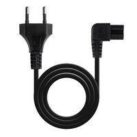 Cable de Alimentación 90º NanoCable CEE7/16/M-C7/H 1.8m Negro