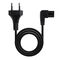 Cable de Alimentación 90º NanoCable CEE7/16/M-C7/H 1.8m Negro