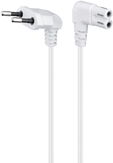Cable de Alimentaci&oacute;n Ewent IEC C7 Ewent 90&ordm; 1.8m Blanco image number null