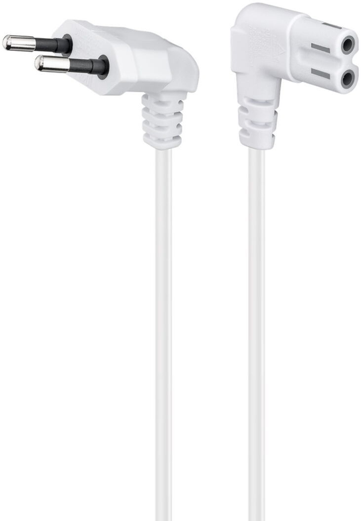 Cable de Alimentación Ewent IEC C7 Ewent 90º 1.8m Blanco image number 0
