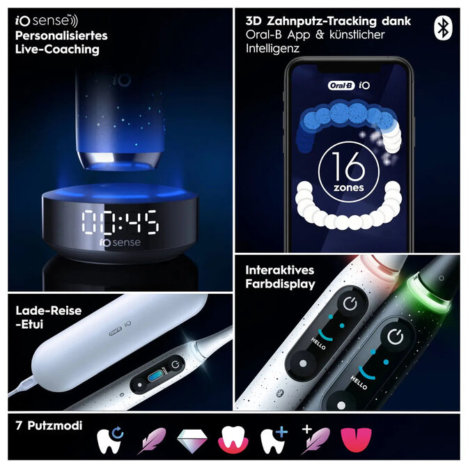 Cepillo de Dientes El&eacute;ctrico Oral-B iO Series 10 Black Onyx Luxe Edition image number 7