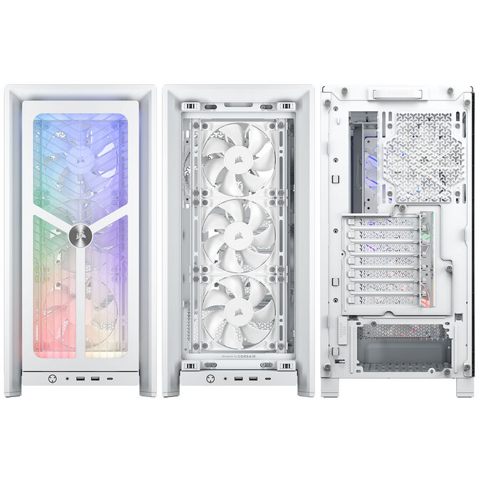 Torre E-ATX Corsair 4000X RS ARGB Blanco Cristal Templado image number 5