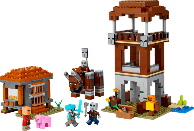 LEGO Minecraft: El Puesto de Avanzada del Saqueador y el Devastador, 665 Piezas (21278) image number 2