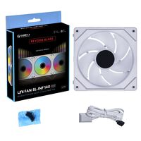 Ventilador Lian Li UNI SL-INF 140 ARGB Reverse Blade PWM Blanco 140mm
