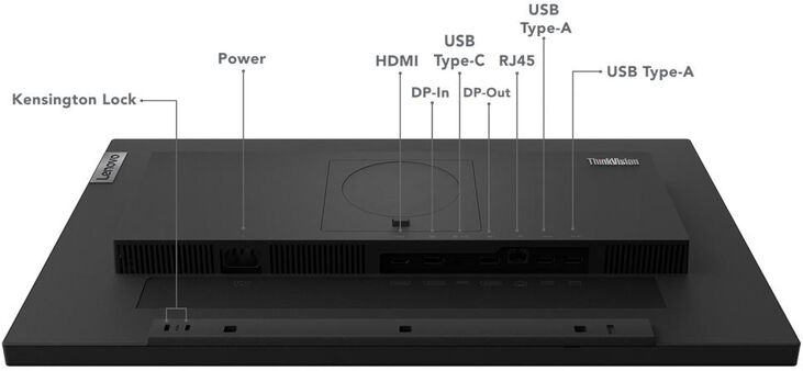Monitor Lenovo Thinkvision 24" T24M-IPS FHD 60Hz 4ms USB-C + Altavoces image number 9