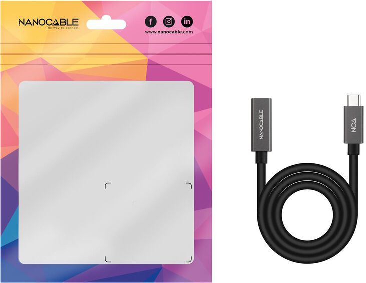 Cable USB 3.2 Gen2x2 Nanocable 4K/60Hz USB-C M/H 1 M image number 5