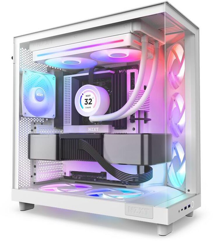 Ventilador NZXT F280 RGB Core Single-Frame Blancas - Duplo Ventílador 140mm (280mm) image number 4
