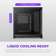 Torre ATX NZXT H6 RGB+ Negro Cristal Templado image number null