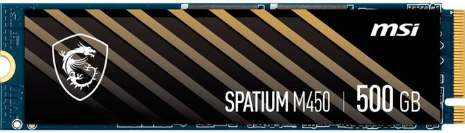 SSD MSI SPATIUM M450 500GB Gen4 M.2 NVMe (3600/2300MB/s) image number 1