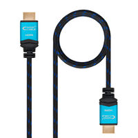 Cable HDMI V2.0 4K@60Hz 18Gbps NanoCable USB-A M/M 2 M Premium Negro