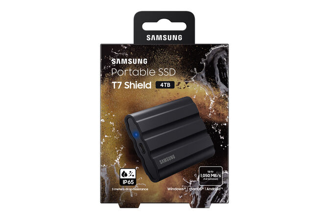 SSD Externo Samsung T7 Shield 4TB USB3.2 Gen2 Negro (1050/1000MB/s) image number 7