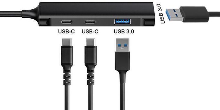 HUB USB Conceptronic 4-in-1 USB-C 3.2 > 2x USB-C 3.0 + 2x USB-A image number 7