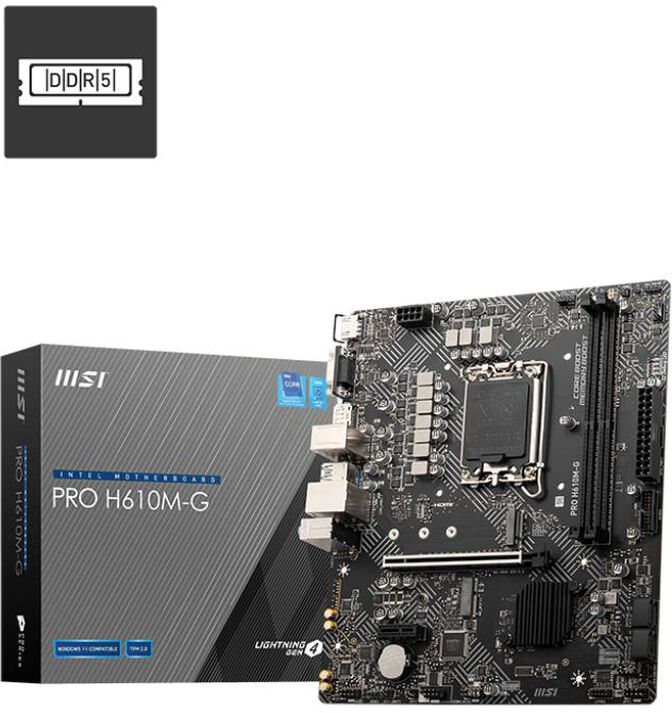 Placa Base MSI PRO H610M-G image number 0