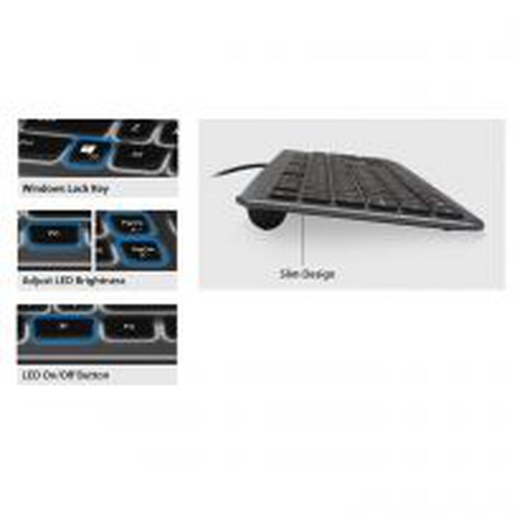 Teclado Ewent EW3270 Silent Retroiluminado PT Preto image number 1