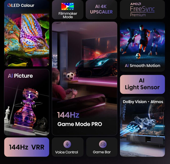 Televisor Hisense 43E7Q PRO 43" QLED UltraHD 4K VIDAA image number 3