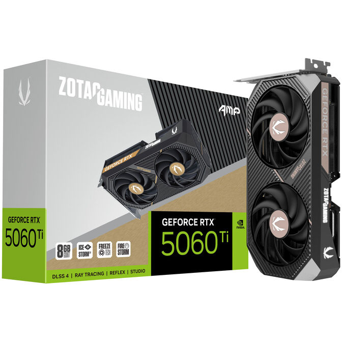 Tarjeta Gr&aacute;fica ZOTAC GeForce&reg; RTX 5060 Ti Amp 8GB GDDR7 DLSS4 image number 0