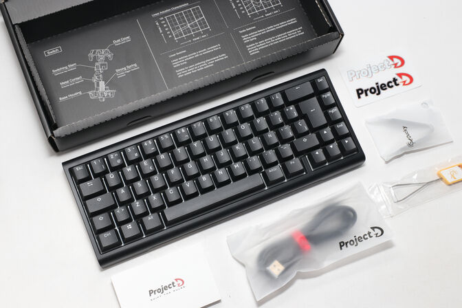 Teclado Mec&acirc;nico Ducky Tinker65 65% RGB Black MX-Red (ES) image number 6