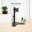 Soporte de Mesa Tabletop Tooq Tilt e Altura Ajustable 17" a 32" Max. 9kg Negro image number null