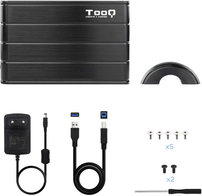 Caja Externa HDD Tooq 3.5" SATA LED - USB 3.0 Negro image number 4