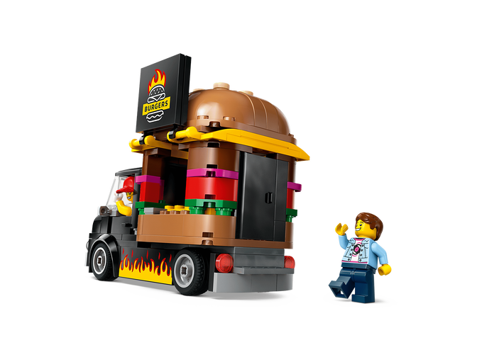 LEGO City: Hamburgueser&iacute;a sobre Ruedas, 194 Piezas (60404) image number 3