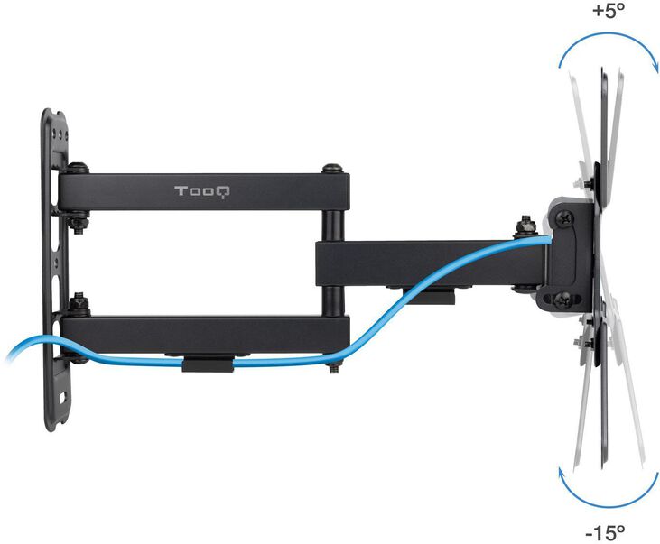 Soporte de Pared Tooq Tilt e Giratónrio 13" a 43" 66-370 mm Max. 20kg Negro image number 2
