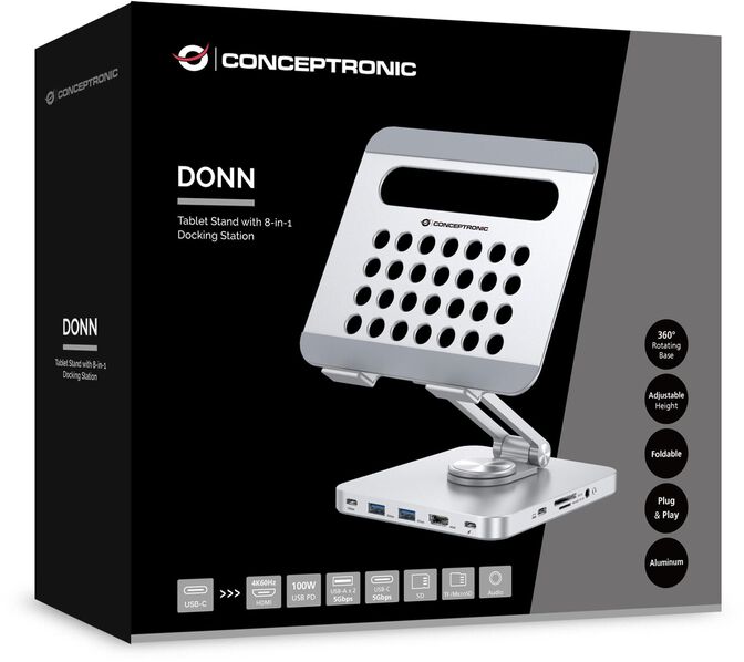 Base Conceptronic 8-in-1 para Tablet USB 3.2 Gen 1 Docking Sation image number 3