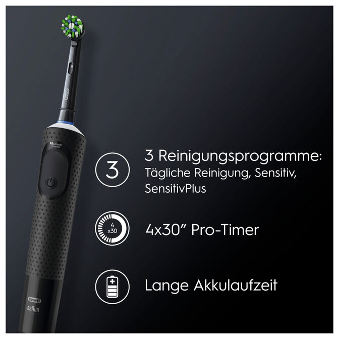 Cepillo de Dientes El&eacute;ctrico Oral-B Vitality Pro D103 Negro image number 6
