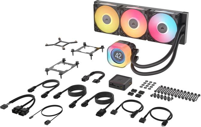 Refrigeraci&oacute;n L&iacute;quida CPU Corsair iCUE LINK TITAN 360 RX LCD RGB 360mm Negro image number 3