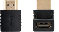 Adaptador Angular NanoCable HDMI M/F Negro