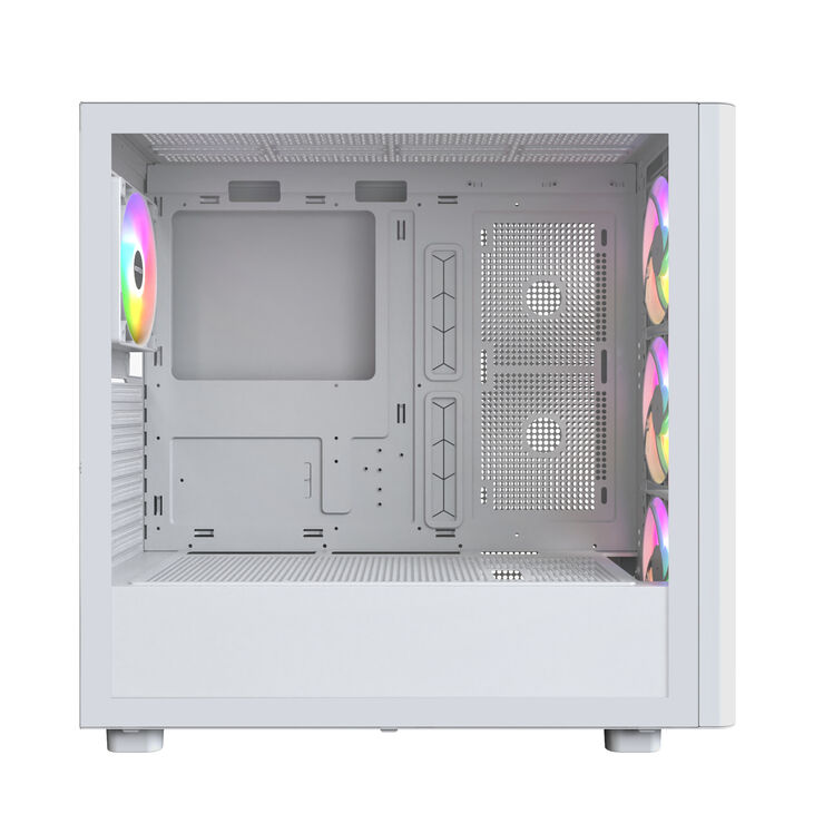 Caja ATX Montech XR RGB Vidrio Templado Blanco/Madera image number 2