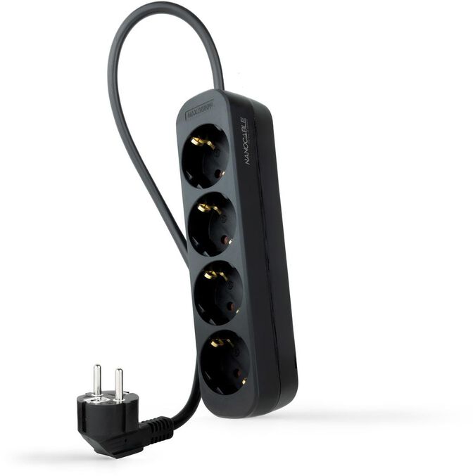 Regleta NanoCable 4 Tomas 1.4 M Negro image number 0