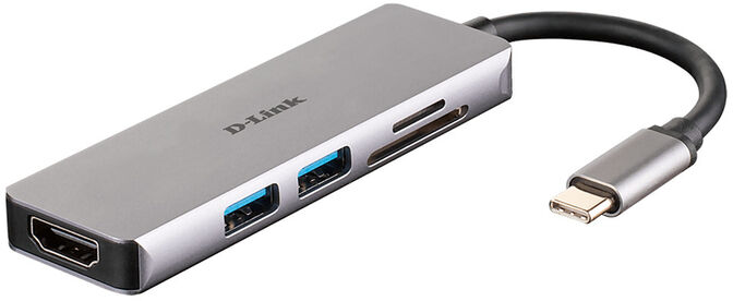 HUB USB D-Link USB-C Macho para 2 x USB 3.0 Tipo A + HDMI + Lector de Tarjetas image number 0