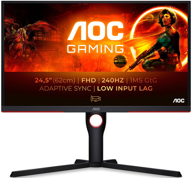 Monitor AOC Gaming 24.5" 25G3ZM/BK VA FHD 240Hz 0.5ms FreeSync Premium image number 0