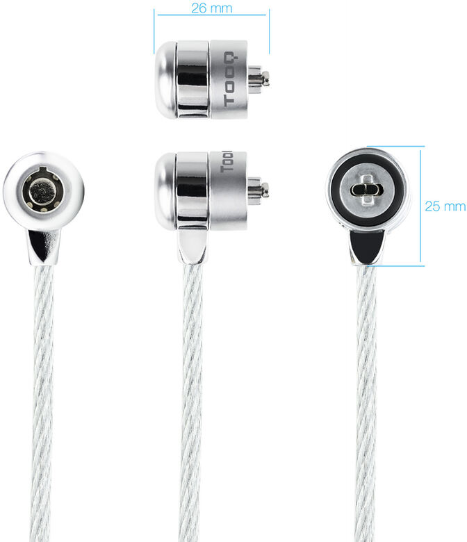 Candado Antirrobo Tooq con Llave 1,50 metros image number 1