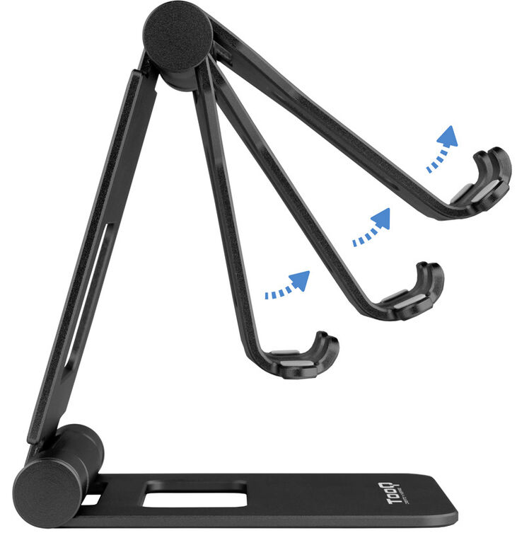 Soporte Mesa Tooq Ajustable p/ Smartphone/Tablet Max. 10" Negro image number 3