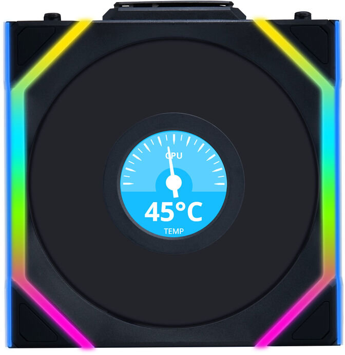 Ventilador Lian Li UNI FAN SL120 LCD Wireless RGB Reverse Blade PWM Negro 120mm (Pack 3) image number 2