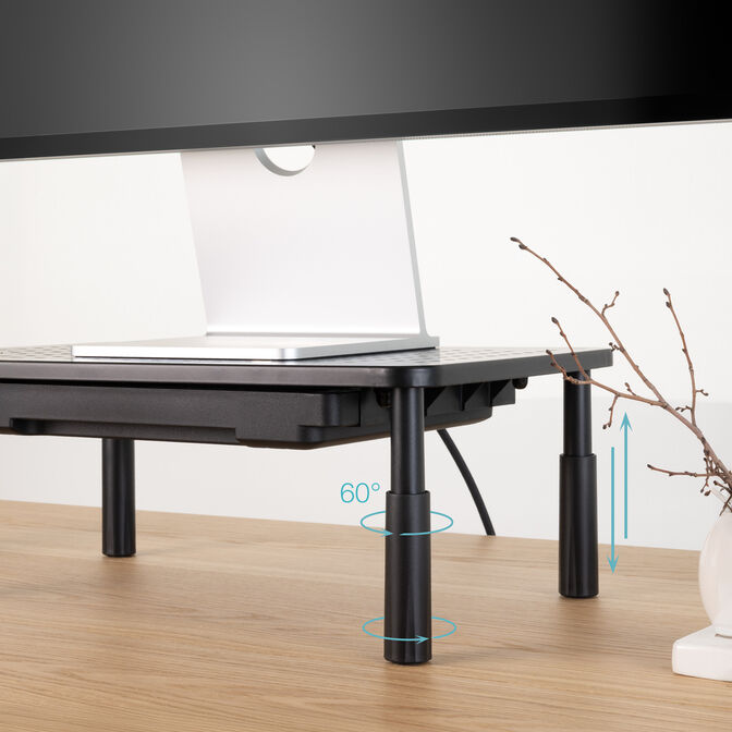 Soporte Elevador Multiusos con Caj&oacute;n Tooq Max. 20Kg Negro image number 5