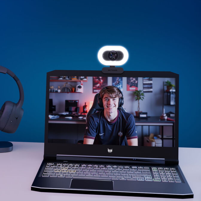 Webcam Streamplify CAM Plus FullHD 60fps con Aro de Luz - Preto image number 7