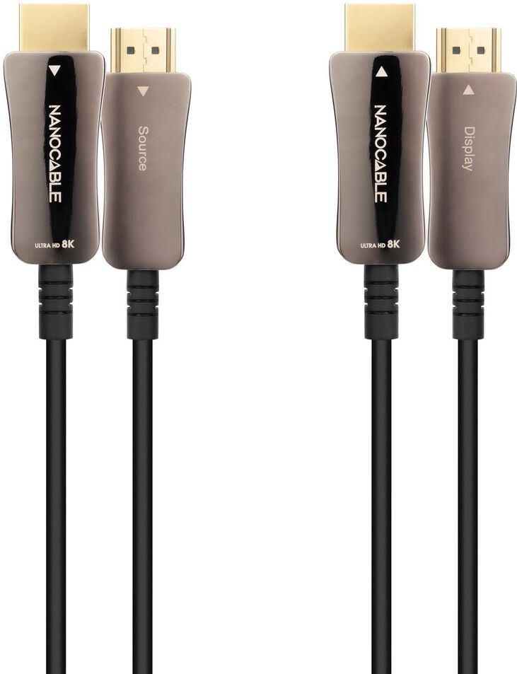 Cable HDMI V2.1 AOC Nanocable 8K@60Hz 4K@120Hz 48Gbps A/M-A/M 20 m Negro image number 1